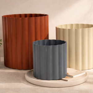 Designed Planter Iron Powder Coated Durable Multi-Purpose Indoor Planter with Drainage - Product Image 1