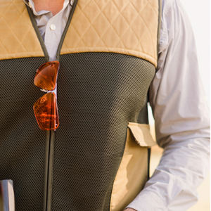 Chaleco de tiro transpirable con espalda de malla, chaleco de lona para tiro al tiro al lomo con hombreras acolchadas, bolsillos para cartuchos, chaleco ligero para campo de tiro - Product Image 4