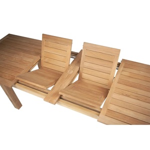 Modern Durable Extendable Rectangle Dining <b>Table</b> Solid Wood Top and <b>Legs</b> for Above 10 Seater Home Furniture - Product Image 2