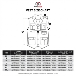 Gilet utilitaire en cuir véritable pour homme avec rembourrage en polyester, veste sans manches multi-poches - Product Image 6