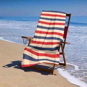 Toalla de Playa de Algodón Personalizada, Suave, Absorbente, Hipoalergénica, con Diseño a Cuadros, de Lujo, Comprimida, para Adultos - Product Image 6