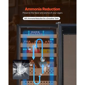 Humidor Elettrico Spagnolo da 70L per Sigari con Raffreddamento a Compressore da 400 Sigari e Controllo Costante di Umidità e Temperatura - Product Image 5
