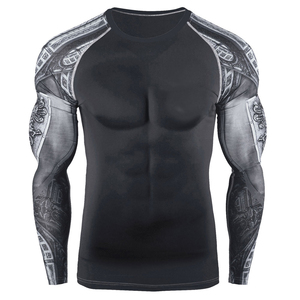 เสื้อรัดกล้ามเนื้อแขนยาวสำหรับผู้ชาย BJJ MMA  ตะเข็บเสริมความแข็งแรง  ชุดสำหรับฝึกซ้อม No Gi Grappling  ผลิตในอเมริกา ปี 2026 - Product Image 5