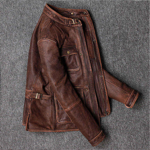 <b>Men</b>’s PU Leather <b>Jacket</b> Stylish Casual Fashion Coat for Autumn and Winter Custom <b>Men</b>’s Cowhide Leather <b>Jacket</b> Fashion Motorcycle - Product Image 2