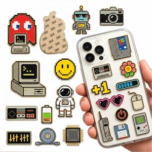 Autocollants de téléphone en métal personnalisés, badges adhésifs en alliage de zinc pour smartphones, cadeau promotionnel, fabricant OEM, fournisseur - Product Image 1