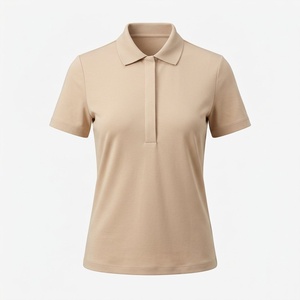 Camisetas polo piqué OEM para mujer, camisetas polo de jersey para mujer para marcas estadounidenses, boutiques, venta al por menor, ropa con logotipo personalizado. - Product Image 3