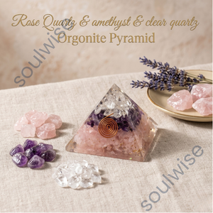Pendentif pyramidal en acrylique plaqué or rose, charme en quartz améthyste, ornement en cristal spirale de cuivre, bijou unisexe, cadeau - Product Image 6