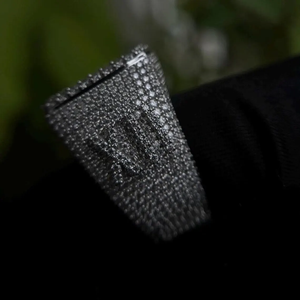 Moissanite Iced Out Signet <b>Ring</b> Square Top Pavé Luxury Hip Hop Statement <b>Ring</b> Sparkling <b>Mens</b> Jewelry Gift - Product Image 3