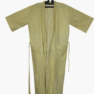 Bata Kimono de Algodón Suave y Transpirable con Estampado de Dibujos Animados Naaz Textile para Mujer, Camisón de Verano Hecho a Mano ODM con Cuello en V y Cintura Elástica - Product Image 1