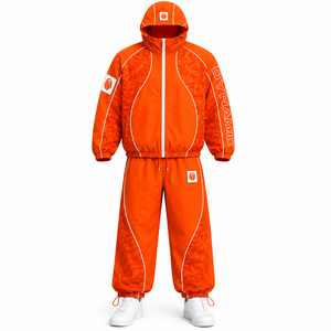 Conjunto Deportivo de Dos Piezas para Hombre, Personalizado, Bordado, de Invierno, 100% Poliéster, Impermeable y Cortavientos - Product Image 2