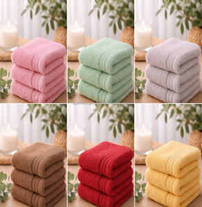 Serviette de toilette en jacquard 100% coton 600 GSM |   Doux et absorbant, séchage rapide |   Serviette de sport et de gym compacte et légère - Product Image 6