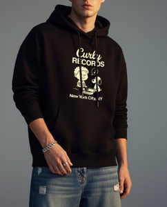 เสื้อฮู้ดดี้โอเวอร์ไซส์แบบสั่งทำพิเศษสำหรับผู้ชาย พิมพ์ลายกราฟิกหลากสีแบบ OEM ผ้าฟลีซเนื้อหนา 480 GSM พิมพ์ลายด้วยเทคนิค Rubber Screen Printing - Product Image 5