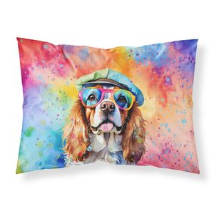 Cavalier Spaniel Hippie Dawg Funda De Almohada estándar Ligero Súper suave Fácil cuidado Ilustraciones decorativas Fundas de cojines Producto - Product Image 1