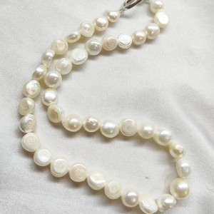 Collar de Perlas de Agua Dulce de Forma Barroca de 9-10 mm, Perla Grande Irregular sin Núcleo con Buen Brillo, Elegante y con Estilo - Product Image 3
