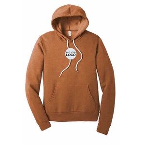 85% <b>Combed</b> Cotton 15% Bamboo Fiber Embroidered Winter Men's Solid Pullover Fleece Hoodies Sweatshirt - Product Image 2
