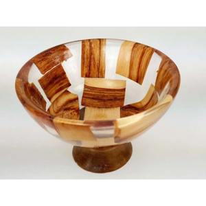 Juego de tazones de madera de acacia natural y resina, producto de madera de alta calidad, tazón de madera y resina de calidad pura para el hogar, hoteles y restaurantes. - Product Image 1