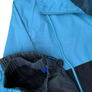 Ensemble coupe-vent décontracté pour hommes avec fermeture éclair et pantalon assorti pour les activités sportives et le confort quotidien - Product Image 6