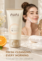 AVAI Nettoyant Éclaircissant Visage à la Vitamine C et aux Acides Aminés, Mousse Nettoyante Quotidienne pour le Visage, Vente en Gros