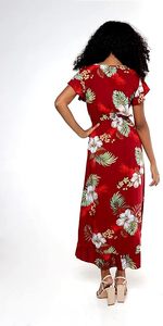 Robe Hawaïenne à Volants pour Femme, Motif Jardin d'Ananas - Product Image 2