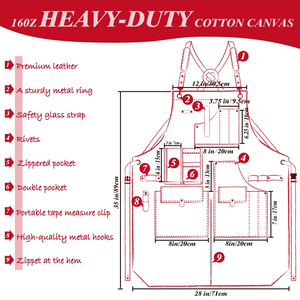 Wholesale Best Quality Mechanic <b>Aprons</b> Customized Heavy Duty Design for <b>Working</b> Sale Made Pakistan - Product Image 6