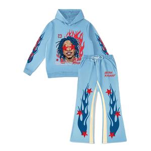 Survêtements pour hommes dtg dtf imprimer survêtement de gym élégant deux pièces décontracté slim fit tenue de jogging athlétique polyester 2025 - Product Image 1