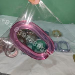 Wall Resin Chain Links Multicolor Linked Loop Wall Decor <b>Accessory</b> Vertical Hanging Ornament Set For <b>Interior</b> Room Decoration - Product Image 3