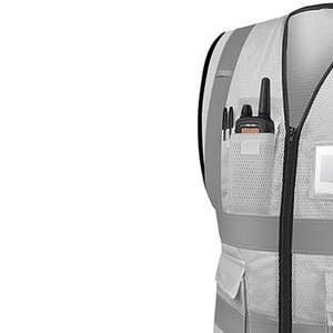 Chaleco de Seguridad Reflectante Negro Personalizado con Logotipo de Empresa y Bolsillos, Chaleco de Seguridad Laboral de Alta Visibilidad con Color Personalizado - Product Image 5