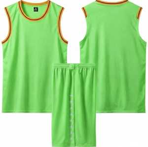 Ensemble d'uniformes de basketball unisexe pour adulte, imprimé par sublimation, respirant, en maille, sans manches, avec short élastique – MANUFACTURER Neon Gre - Product Image 1