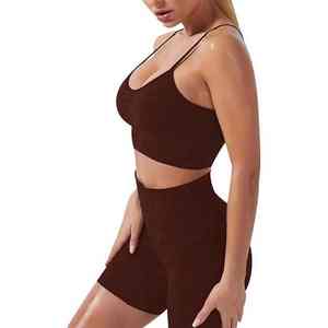 Conjunto Deportivo Casual de Alta Calidad para Mujer, Top sin Mangas, Leggings Transpirables de Cintura Alta y Conjunto de Sujetador Deportivo para Yoga - Product Image 1