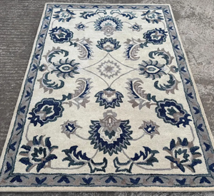 Tapis KNOT RUG en laine tuftée à la main, haute qualité, motif floral moderne, fait main, écologique, pour salon, chambre d'enfant, hôtels, bureau - Product Image 2