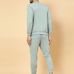 Survêtement unisexe à capuche décontracté avec impression graphique personnalisée, couleur unie, tendance, sans coutures, pour l'hiver, service OEM ODM - Product Image 2