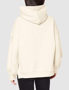 Sweat-shirt à capuche long en molleton de coton surdimensionné pour femmes Logo personnalisé vente en gros pull vierge sweats à capuche en tissu éponge - Product Image 2
