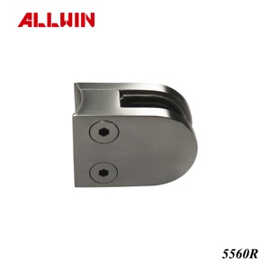 Round Tube Stainless Steel Security Plate Pin Glass Clamp Square Shape Glass Railing Hardware - Product Image 4