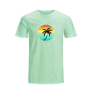 Camiseta de Alta Calidad al por Mayor con Logotipo Personalizado Impreso en DTF, de Secado Rápido, Transpirable, de Lona de Algodón, Cuello Redondo, Estilo Urbano para Hombre - Product Image 5