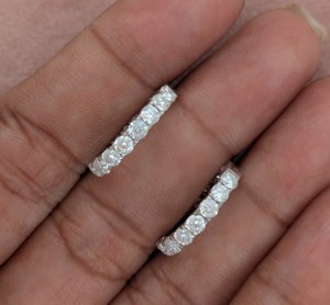 Boucles d'oreilles clous de luxe en moissanite 4MM, plaqué platine, argent S925, certifiées, style classique pour anniversaire - Product Image 6