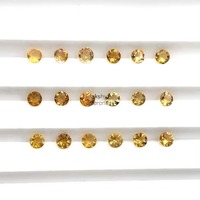 Citrine naturelle ronde taillée, pierres précieuses en vrac de 3 mm, citrine facettée calibrée, prix de gros, en vrac, provenant d'un fabricant indien