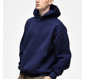 Sudadera básica para hombre, tejido rico en algodón, acabado suave, interior suave, corte relajado, con capucha y bolsillo, perfecta para uso casual. - Product Image 2