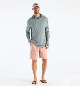 Chemise de pêche à manches longues bleu clair pour homme, UPF 50, anti-UV, couleur unie, pull-over, 100% polyester, pour l'extérieur - Product Image 1