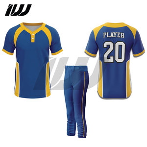 Custom Design Breathable Anti-Bacterial Quick Dry High Quality Unisex Baseball Uniform Set Short Sleeve Plus Size for Softball - Product Image 2
