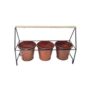 Macetas Metálicas para Plantas con Soporte, Modernas, para Interiores y Exteriores, con Maceta Incluida - Product Image 2