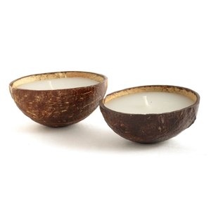 Vietnam <b>Candle</b> Gift <b>Set</b> Fragrance Coconut Shell <b>Candles</b> Handmade Private Label Customized OEM Packaging - Product Image 1