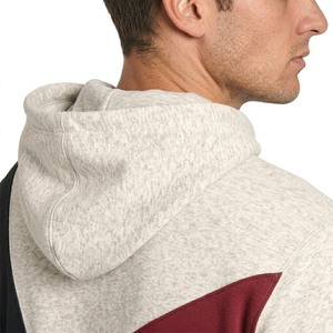 Sudadera con Capucha Tricolor con Bloques de Color Geométricos, Sudadera Premium con Paneles en Contraste, Sudadera Moderna de Estilo Urbano - Product Image 4