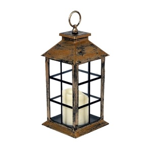 Porte-bougie à thé de style maison, lanterne en fer avec placage nickel, lanterne rectangulaire pour la décoration, dernier design - Product Image 6