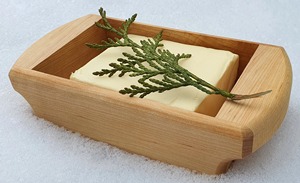 Wooden Butter Dish With Lid Natural Finish Butter <b>Storage</b> Container For <b>Kitchen</b> Dining Table Elegant Serveware From India - Product Image 6