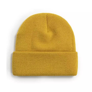 Factory Direct Supply Low MOQ Customizable Private Label Breathable Waterproof Unisex Adult <b>Wool</b>/Cotton High-quality <b>Beanies</b> - Product Image 1
