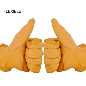 Gants de sécurité industriels personnalisés pour la construction, gants en cuir rembourrés haute performance pour le secteur pétrolier, doublure en coton, fonction tactile - Product Image 2