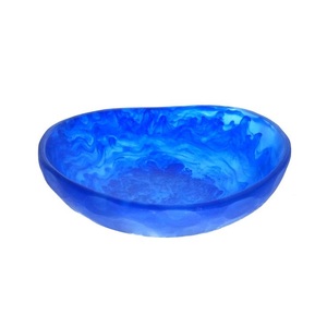 Bol à salade en résine de couleur naturelle, design écologique, fait main, haute qualité, vaisselle moderne, cuillères décoratives pour la table - Product Image 2