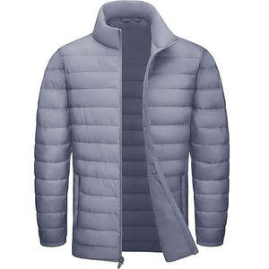 Blouson matelassé pour homme en velours double face à capuche, chaud et élégant, avec étiquette drapeau, idéal pour l'exportation - Product Image 2