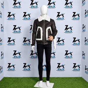 Veste en cuir de style urbain, coupe-vent, en fausse fourrure, design personnalisé, haute qualité, prix abordable, nouvelle collection, vente en gros - Product Image 1