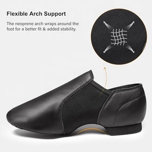 Zapatos de Baile Jazz Irlandés para Niñas, de Cuero Suave y Lona Elástica, con Tacón Bajo, Estilo Slip-On, Marca Baifa Danzo, Logotipo Personalizado, MOQ Bajo, OEM, ODM, DDP - Product Image 2